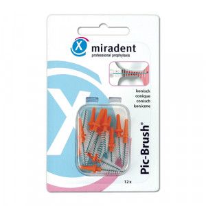 MIRADENT Interd.Pic-Brush Ersatzb.konisch orange